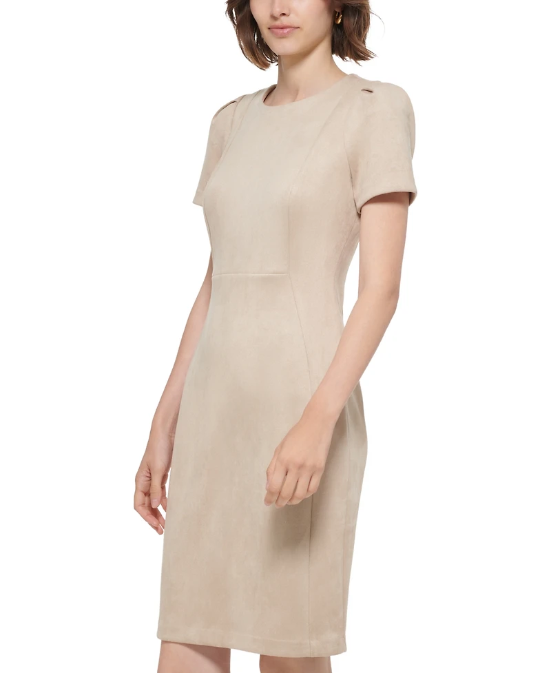 Calvin Klein Women's Crewneck Sheath Short Dress