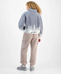 Hippie Rose Juniors' Sherpa Cargo Jogger Pants