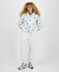 Hippie Rose Juniors' Quarter-Zip Sherpa Jacket