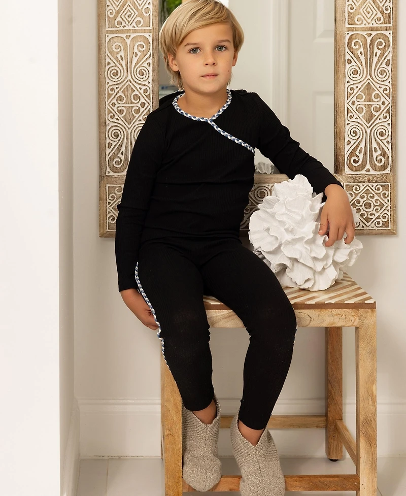 NoggiWear Big Boys Little/Big Bamboo Braided Trim Wrap Set