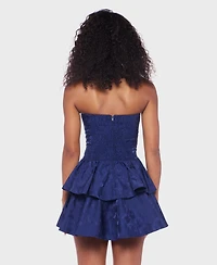 Alex & Sophia Juniors' Strapless Petal Dress