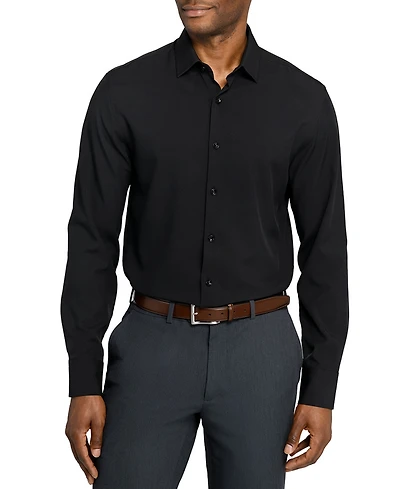 ConStruct Men's Solid Performance Stretch Cooling Comfort Dress Shirt
