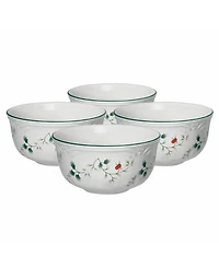 Winterberry Holiday Cereal Bowls, Set of 4