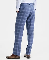 Tayion Collection Men's Classic-Fit Navy Plaid Suit Separates Pants