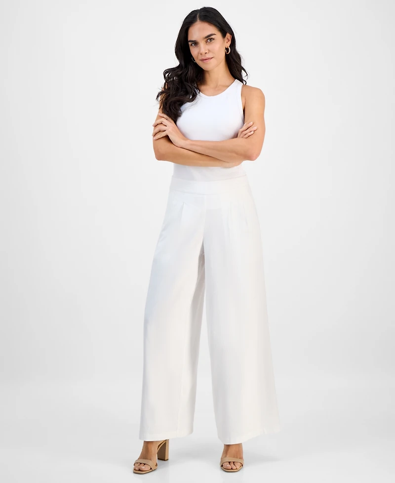 I.n.c. International Concepts Petite High Rise Wide-Leg Pants, Macy's Exclusive