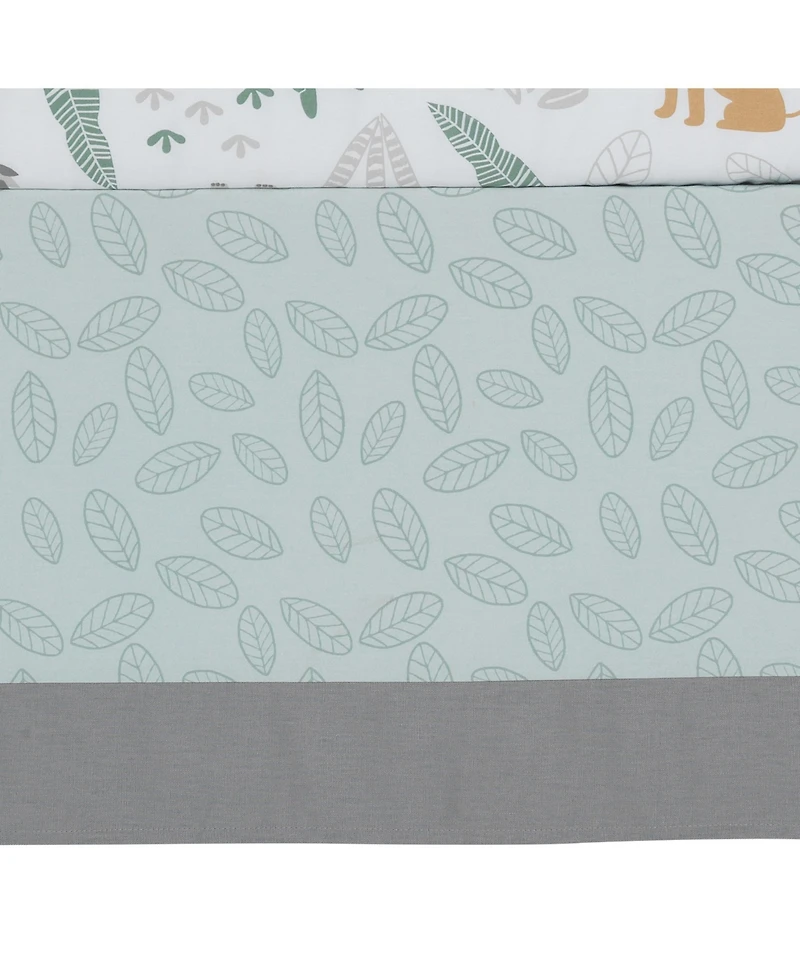 Lambs & Ivy Baby Jungle Friends 5-Piece Safari Animals Nursery Crib Bedding Set