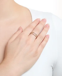 Macy's 2-Piece Cubic Zirconia Stackable Ring Set (0.48 ct. t.w.) in Gold Over Sterling Silver