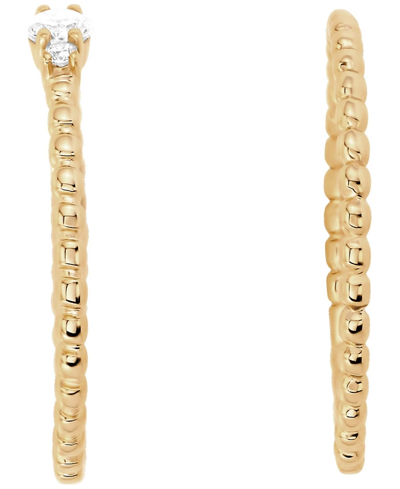 Macy's 2-Piece Cubic Zirconia Open Stackable Ring Set (0.27 ct. t.w.) in Gold Over Sterling Silver