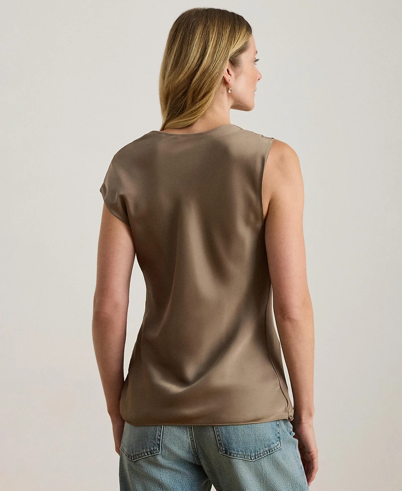 Lauren Ralph Lauren Women's Charmeuse Asymmetrical Blouse