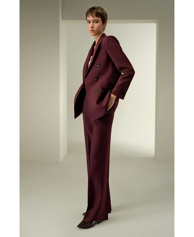 Lilysilk Women's Double Breasted Lapel Blazer