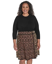 Eliza J Plus Twofer A-Line Short Dress