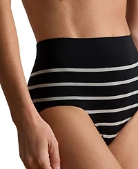 Lauren Ralph Women's Seamless Striped High-Rise Briefs