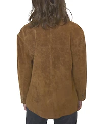 Central Park West Women's Atlas Suede Bf Blazer