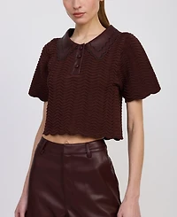 En Saison Women's Delphine Polo Collar Top