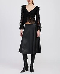 En Saison Women's Peregrine Lace Peplum Top