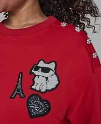 Karl Lagerfeld Paris Plus Patches Sweatshirt