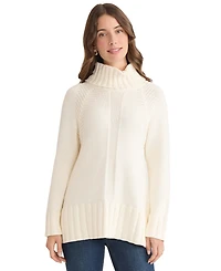 Jones New York Women's Raglan Sleeve Funnel Neck Sweater