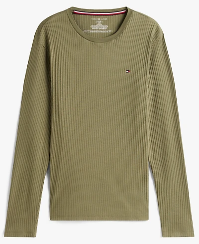 Tommy Hilfiger Men's Ribbed Long-Sleeve Pajama Shirt