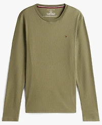 Tommy Hilfiger Men's Ribbed Long-Sleeve Pajama Shirt
