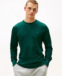 Tommy Hilfiger Men's Waffle-Knit Long-Sleeve Crewneck Thermal Top