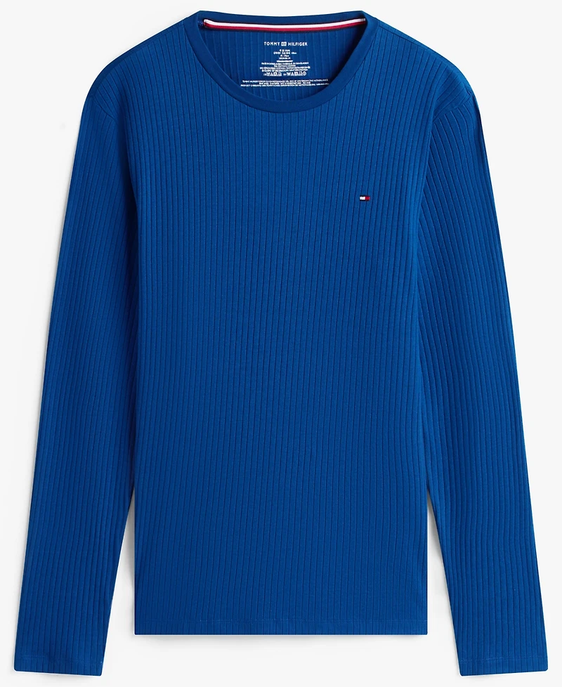 Tommy Hilfiger Men's Ribbed Long-Sleeve Pajama Shirt