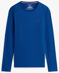 Tommy Hilfiger Men's Ribbed Long-Sleeve Pajama Shirt