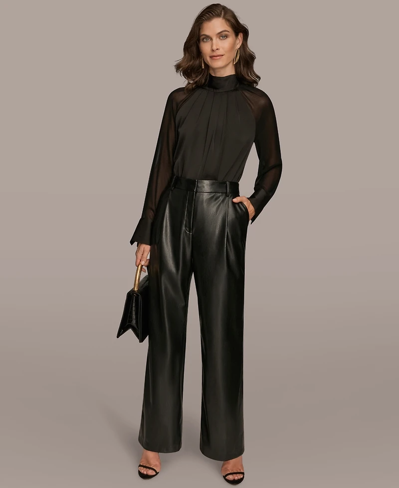 Donna Karan New York Women's Pleated Straight Pants