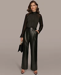 Donna Karan New York Women's Pleated Straight Pants