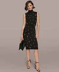 Donna Karan New York Women's Metallic Bead Embellished Pencil Skirt