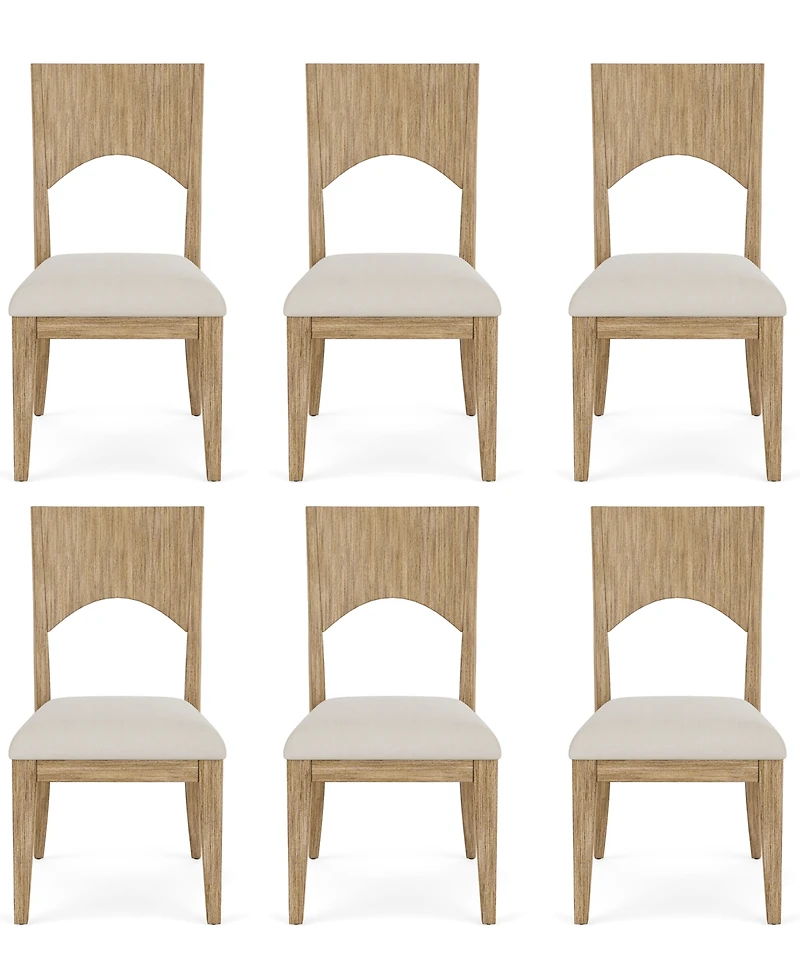 Furniture 6-Pc. Rubberwood Frandlyn Side Chair Set