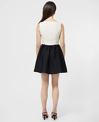 French Connection Women's Structured Square Neck Sleeveless Mini Dress