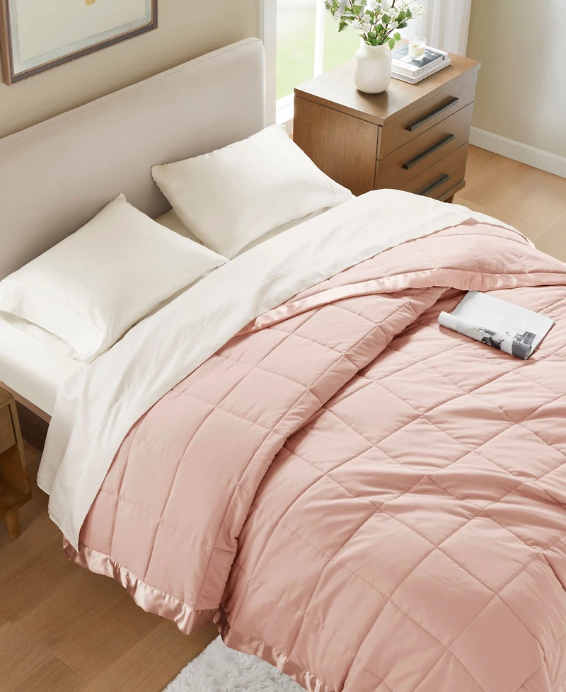 Madison Park Windom Lightweight Down Alternative Satin Trim Blanket