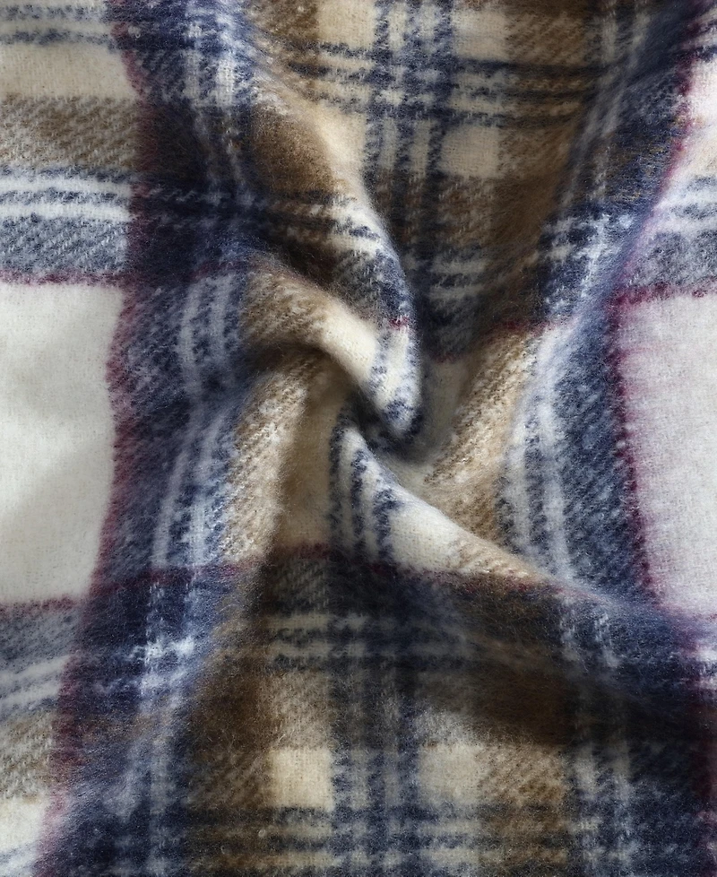 Eddie Bauer Plaid Faux Mohair Throw, 60" x 50"