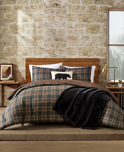Eddie Bauer Huntley Plaid Microfiber -Pc. Comforter Set