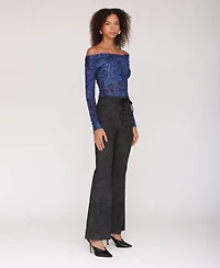 Avec Les Filles Women's Lace-Up Flare Pants
