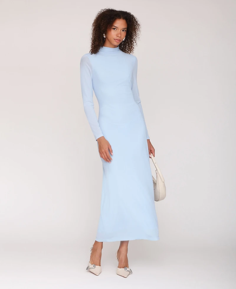 Avec Les Filles Women's Mock Neck Maxi Dress