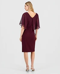 Connected Women's Cape Overlay Dress