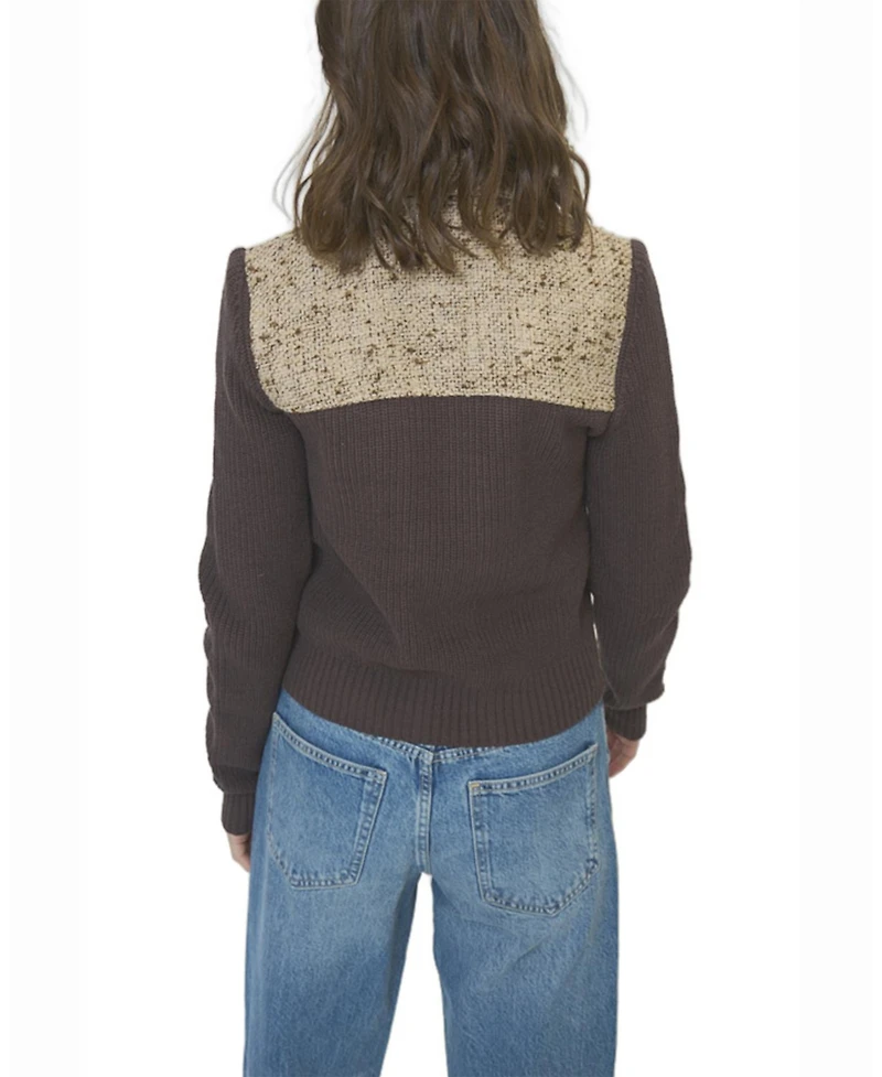 Central Park West Women's Halsey Tweed And Sweater Jacket