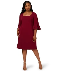 Adrianna Papell Plus Laser Cut Detail Dress