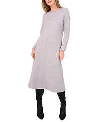Vince Camuto Women's Rib Trim Neck Long Sleeve Midi Dress