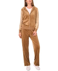 Vince Camuto Women's Relaxed Fit Zip Front Hoodie Jacket