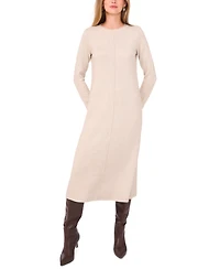 Vince Camuto Women's Rib Trim Neck Long Sleeve Midi Dress