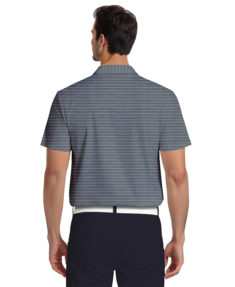 Pga Tour Men's Heathered Stripe Golf Polo Shirt