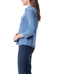 Gloria Vanderbilt Women's Ashten 3/4-Sleeve Shirt