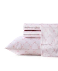 Laura Ashley Printed Satin 4-Pc. Sheet Set