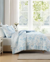 Laura Ashley Anja Textured Toile Washed Microfiber 7-Pc. Comforter Set
