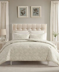 Laura Ashley Meredith Printed Flannel 3-Pc. Comforter Set