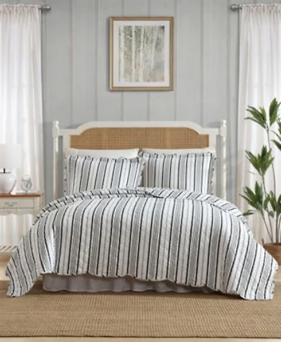 Laura Ashley Stripe Perfection Cotton Quilt Set