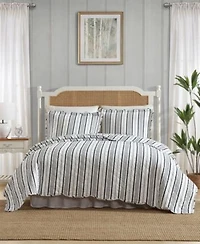 Laura Ashley Stripe Perfection Cotton Quilt Set