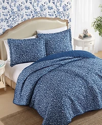Laura Ashley Elaina Cotton 3-Pc. Quilt Set